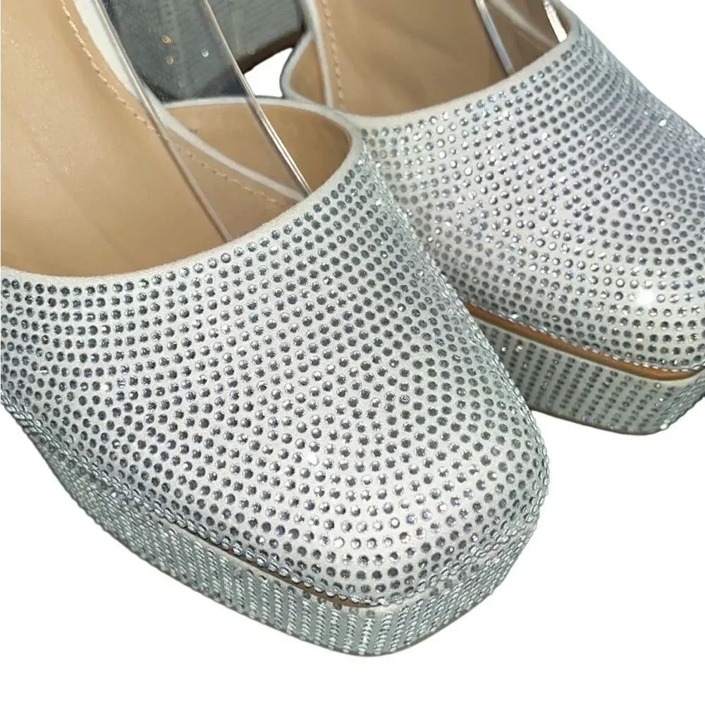NY&Co Rhinestone Embellished Platform Heels